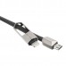 Кабель USB ACD-DUAL Lightning / MicroUSB ~ USB-A 2в1, TPE, 1м, черный (ACD-U924-PMB)