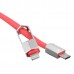 Кабель USB ACD-DUAL Lightning / MicroUSB ~ USB-A 2в1, TPE, 1м, красный (ACD-U924-PMR)