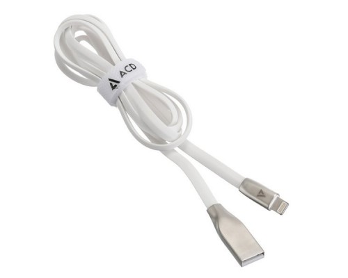 Кабель USB ACD-Infinity Lightning ~ USB-A TPE, 1.2м, белый (ACD-U922-P5W)
