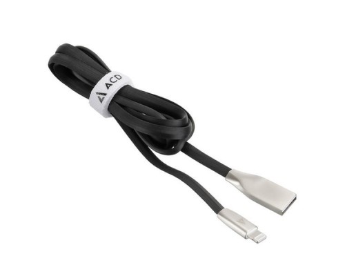 Кабель USB ACD-Infinity Lightning ~ USB-A TPE, 1.2м, черный (ACD-U922-P5B)