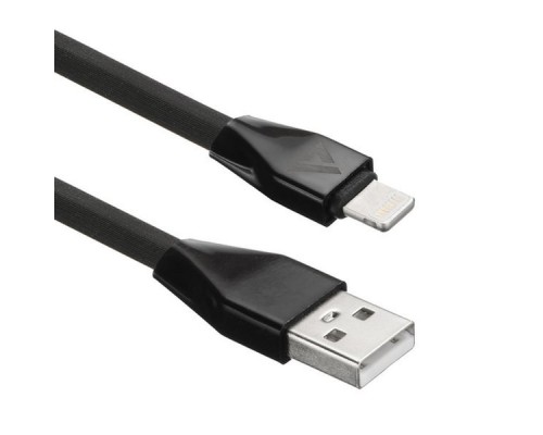 Кабель USB ACD-Life Lightning ~ USB-A TPE, 1м, черный (ACD-U920-P5B)