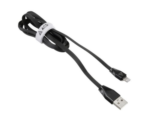 Кабель USB ACD-Life Lightning ~ USB-A TPE, 1м, черный (ACD-U920-P5B)