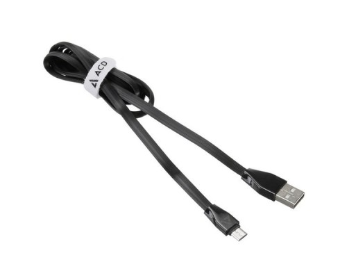 Кабель USB ACD-Life MicroUSB ~ USB-A TPE, 1м, черный (ACD-U920-M1B)