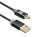 Кабель USB ACD-Smart MicroUSB ~ USB-A  2-сторонние коннекторы, индикатор заряда, TPE, 1м, черный (ACD-U915-M2B)