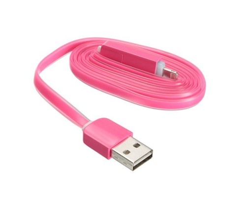 Кабель USB ACD-Multi Lightning / MicroUSB ~ USB-A 2в1, TPE, 1м, маджента (ACD-U914-PMM)