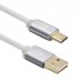 Кабель USB ACD-Smart USC-C ~ USB-A  2-сторонние коннекторы, индикатор заряда, TPE, 1м, серый (ACD-U915-C2A)