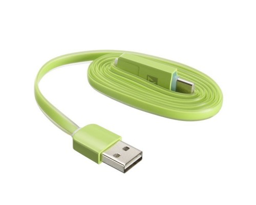 Кабель USB ACD-Multi USB-C / MicroUSB ~ USB-A 2в1, TPE, 1м, зеленый (ACD-U914-CMG)