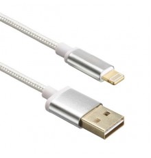 Кабель USB ACD-Style Lightning ~ USB-A  2-сторонние коннекторы, нейлон, 1м, белый (ACD-U913-P6W)                                                                                                                                                          
