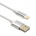 Кабель USB ACD-Style Lightning ~ USB-A  2-сторонние коннекторы, нейлон, 1м, белый (ACD-U913-P6W)