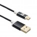 Кабель USB ACD-Style MicroUSB ~ USB-A  2-сторонние коннекторы, нейлон, 1м, черный (ACD-U913-M2B)