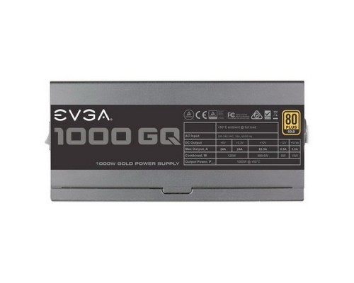 Блоки питания Evga 1000GQ 210-GQ-1000-V2 1000W, 80+ GOLD 1000W, Semi Modular, EVGA ECO Mode RTL