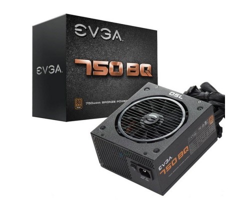 Блоки питания Evga 110-BQ-0750-V2, 750 BQ 80+ BRONZE 750W, Semi Modular RTL