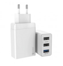 Зарядное устройство СЗУ (ACD-Q303-X3W)  30Вт, 3xUSB 1QC+2Smart, 3.6~12В, 3А RTL                                                                                                                                                                           