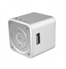 Колонки ACD-SP101-SL Колонка портативная (MP3 плеер) с аккумулятором, micro USB, USB, microSD, Line-In, FM, silver.                                                                                                                                       
