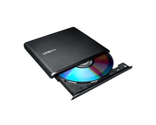 Привод DVD±RW USB LiteON DVD±RW DL External Slim ODD  ES1-01 (DN-8A6NH-L01-B) USB 2.0, DVD±R 8x, DVD±RW 8/6x, DVD±R DL 6x, DVD-RAM 5x, CD-RW 24x, CD-R 24x, DVD-ROM 8x, CD 24x, M-DISC, Link2TV, Black, Retail