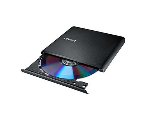 Привод DVD±RW USB LiteON DVD±RW DL External Slim ODD  ES1-01 (DN-8A6NH-L01-B) USB 2.0, DVD±R 8x, DVD±RW 8/6x, DVD±R DL 6x, DVD-RAM 5x, CD-RW 24x, CD-R 24x, DVD-ROM 8x, CD 24x, M-DISC, Link2TV, Black, Retail