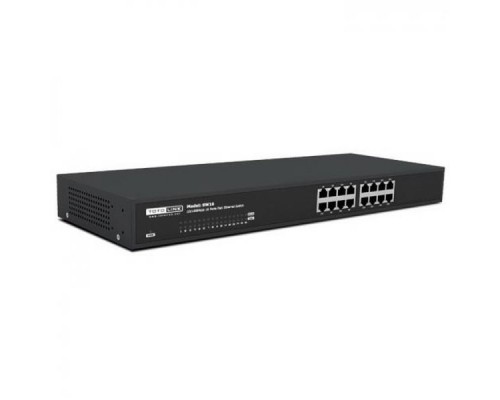 Коммутатор SW16 TOTOLINK 16-Port 10/100Mbps Unmanaged Switch 16*10/100Mbps auto-negotiation RJ45 Ports Metal case with rack-mounted (19inch)