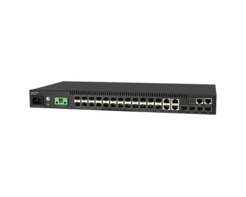 Сетевое оборудование Edge-corE 24 x GE SFP+ 4CG + 4 10G SFP+ ports L2+ Switch, w/ DDM for all ports , 1xRJ45 management port, Dual power supply (AC + DC) Edge-corE ECS4120-28Fv2