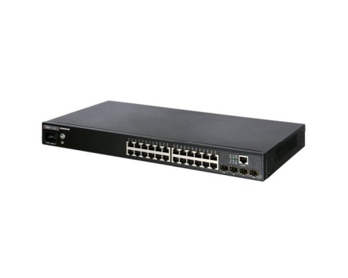 Коммутатор ECS4100-28T Edge-corE 24-Port 10/100/1000Base-T + 4 Gigabit Ethernet SFP, fan-less design L2+ Gigabit Ethernet Switch