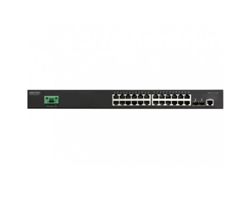 Коммутатор ECS4100-26TX-ME Edge-corE 24 x GE + 2 x 10G SFP+ ports L2+ Switch, Fan-less design, 6KV Surge Protection, AC(Rear)+DC(Front) Power