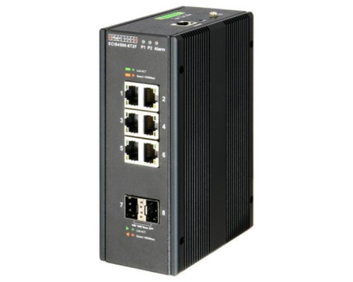 Сетевое оборудование Edge-corE 6 10/100/1000 BASE-T Ports , 2 100/1000BASE-X SFP Ports Industrial Gigabit Ethernet Switch Edge-corE ECIS4500-6T2F