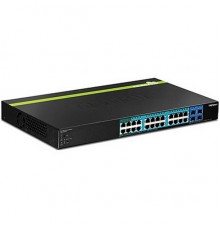Сетевое оборудование TRENDnet 28-port Gigabit Web Smart POE+ Switch w/ 4 SFP slots (24 PoE/PoE+, 4SFP) (195W) TPE-2840WS                                                                                                                                  