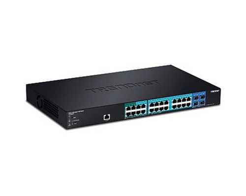 Коммутатор 28-port Gigabit POE+ Managed Layer 2 Switch with 4 shared SFP slots TL2-PG284 RTL