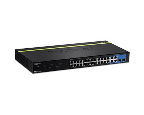 Коммутатор 24-Port 10/100Mbps Web Smart Switch w/ 4 Gigabit Ports and 2 Mini-GBIC Slots  TEG-424WS RTL