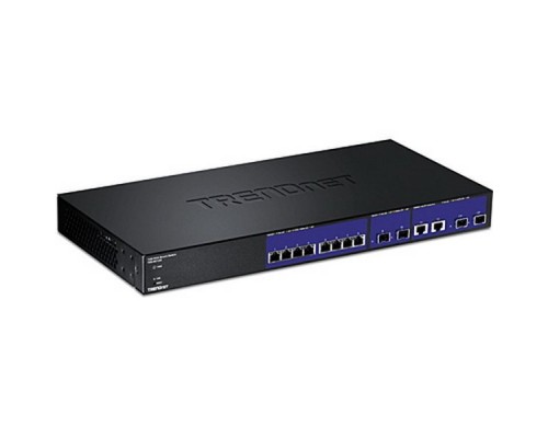 Коммутатор 12-Port 10G Web Smart Switch with 8 x 10GBASE-T ports including 2 x 10G SFP+ slots and 2 x shared 10GBASE-T/10G SFP+ slots TEG-40128 RTL