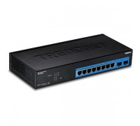 Сетевое оборудование TRENDnet 8-port Gigabit Web Smart Switch w/ 2 Shared SFP Slots TEG-082WS RTL                                                                                                                                                         