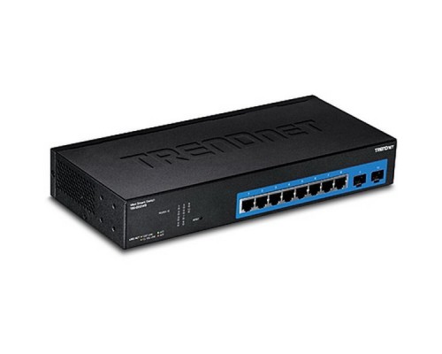 Сетевое оборудование TRENDnet 8-port Gigabit Web Smart Switch w/ 2 Shared SFP Slots TEG-082WS RTL