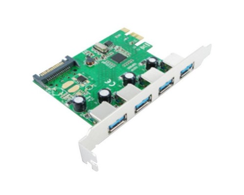Периферия PCI-Express USB 3.0 Card, 4xUSB 3.0 External ports, with IDE 4-pin Power connector (EU306B-2-BU01) OEM