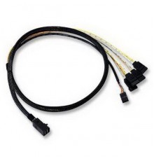 Кабель CBL-SFF8643-SATASB-06M (LSI00410 / L5-00220-00), INT SFF8643-to-4*SATA+SB (MiniSAS HD -to- 4*SATA+SideBand internal cable) 60cm                                                                                                                    