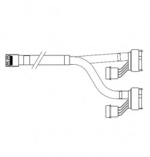 Кабель Cable, U.2 Enabler, HD (SFF8643) -to- (2x SFF8639), 1m, Used to attach directly to the 8639 interface of the NVMe drive (05-50064-00)                                                                                                              