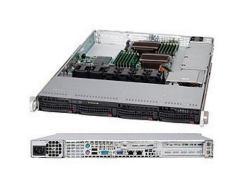 Корпус SuperMicro CSE-815TQ-563UB Black 1U SC815 U1/O W/563W