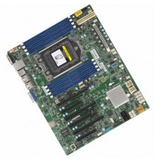 Supermicro Материнская плата SuperMicro MBD-H11SSL-I-B ATX AMD EPYC(Socket SP3) 8xDDR4 16xSATA M.2, 2x1GbE (Intel® I210) IPMI 3xPCI-Ex16 + 3xPCI-Ex8 Video port                                                                                           