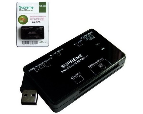 CardReaders External WT-360, Smart/SIM/all-in-1, blister pkg.