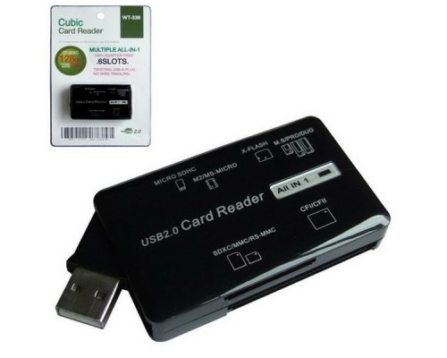 CardReaders External WT-336(it1336), 6slots all-in-1, blister pkg.