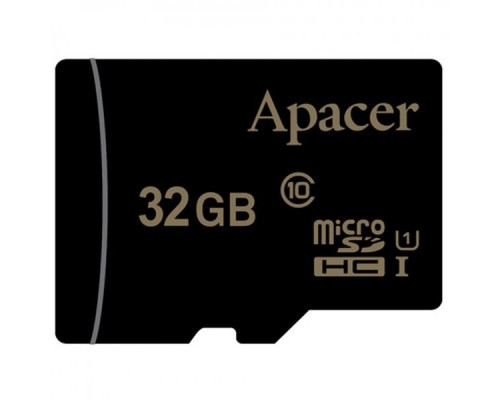 Память SD Card microSDHC 32GB Apacer Memory Card AP32GMCSH10U1-R UHS-I U1 Class 10, Adapter, Retail