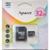 Память SD Card microSDHC 32GB Apacer Memory Card AP32GMCSH10U1-R UHS-I U1 Class 10, Adapter, Retail