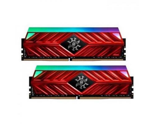 Память DDR4 16GB ADATA DDR4 3200 DIMM XPG D41 Red Gaming Memory AX4U320038G16-DR41 Non-ECC, CL16, 1.35V, RGB, XPG RGB Sync, Kit (2x8GB), RTL