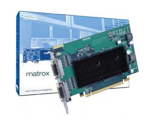 Видеокарта Matrox (M9125-E512F) M9125 PCIe x16, PCI-Ex16, 512MB, DDR2, 2xDVI-I, 2x DVI to Analog (HD15) Adapters, Max Digital Res. per Output up to 1920x1200 and 2560x1600, Max Analog Res. per Output 2048x1536, RTL