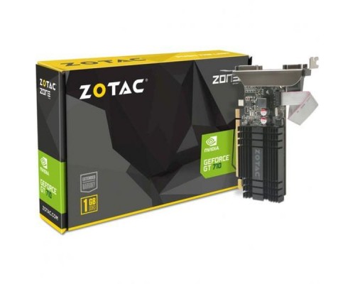 Видеокарта Zotac GT 710 Zone Edition, PCI Express, 1GB DDR3, 64 bit, DVI+HDMI+D-SUB, (ZT-71301-20L), RTL