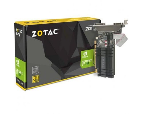 Видеокарта GT 710 Zone Edition, PCI Express, 2GB DDR3, 64 bit, DVI+HDMI+D-SUB, (ZT-71302-20L), RTL