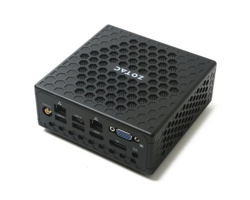 Платформа Zotac ZBOX-CI327NANO-BE, Intel N3450, FanLess, DDR3L-1600, SATAIII, Dual GLan, WIFI, BT, DP/HDMI,VGA EU+UK PLUG, RTL