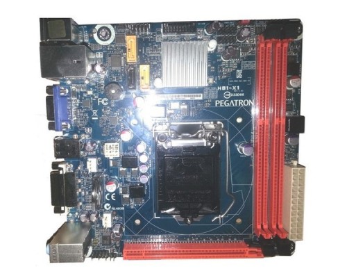 Материнская плата Pegatron H81-X1 , S1150, Intel H81, mini-ITX, 2xDDR3­1600 UP16GB, 1xPCI-Ex16 2.0, 2xSATA2,1xSATA3, Giga Lan, DVI/DSUB, 6CH Audio, USB3.0 header,8xUSB2.0(4+4), TDP95W OEM 22 1