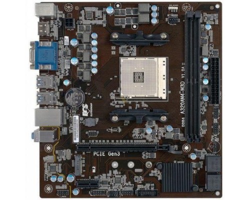 Материнская плата ECS A320AM4-M3D, Socket AM4, AMD A320, 2xDDR4-2667, D-SUB+HDMI, 1xPCI-Ex16, 1xPCI-Ex1, 4xSATA3, 1xM.2, 6 Ch Audio, GLan, (2+4)xUSB2.0, (4+2)xUSB3.0, 2xPS/2, mATX, RTL