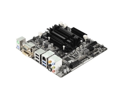 Материнская плата ASROCK Q1900-ITX, Intel® Quad-Core Processor J1900 (2 GHz), Mini-ITX, 2xDDR3/DDR3L-1333 SO-DIMM, Max 16GB, 1xPCI-Ex1, 1x mini PCI-E, 2xSATA2, 2xSATA3, Giga Lan, 8CH, VGA/DVI/HDMI, 2xUSB2.0, 2xUSB3.0 RTL