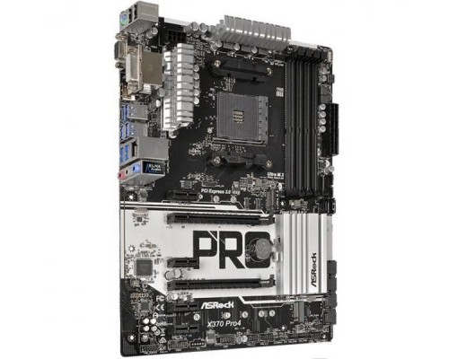 Материнская плата ASRock X370 PRO4 SAM4 AMD X370 2xPCI-E Dsub+DVI+HDMI GbLAN SATA RAID ATX 4DDR4 (RTL)