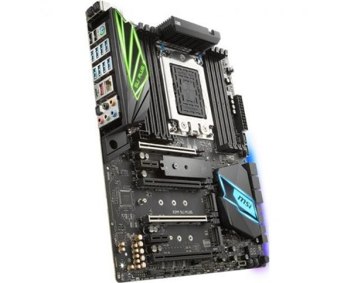 Материнская плата X399 SLI PLUS, Socket TR4, AMD® X399, 8xDDR4-2667, 4xPCI-Ex16x, 2xPCI-Ex1x, 8xSATA3(RAID 0/1/10), 3xM.2, 8 Ch Audio, GLan, (2+4)xUSB2.0, (9+4)xUSB3.1, (1+1)xUSB3.1 Type-C™, 1xPS/2, ATX, RTL